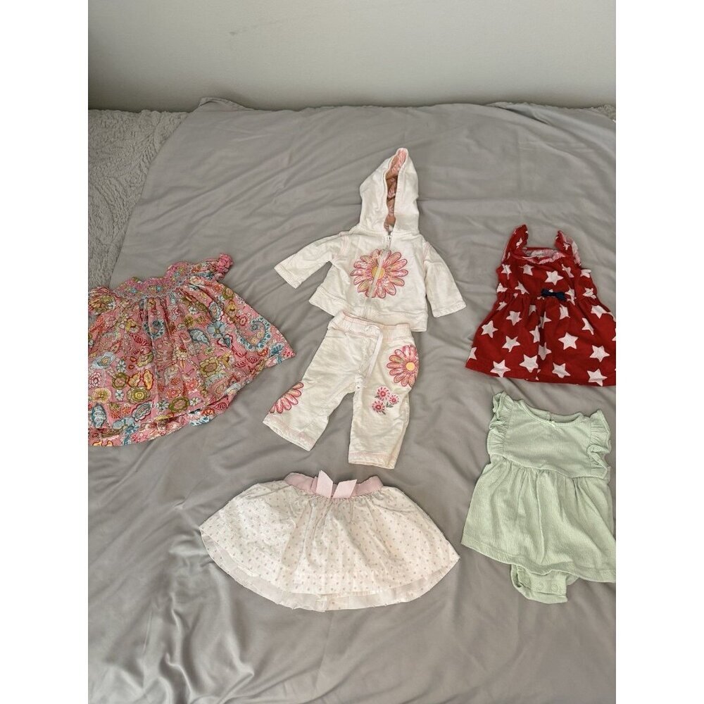 Baby Girl Clothing Lot 3M–6M Smock Candy Carter’s GAP Koala Kids 5 Pc Outfit Set